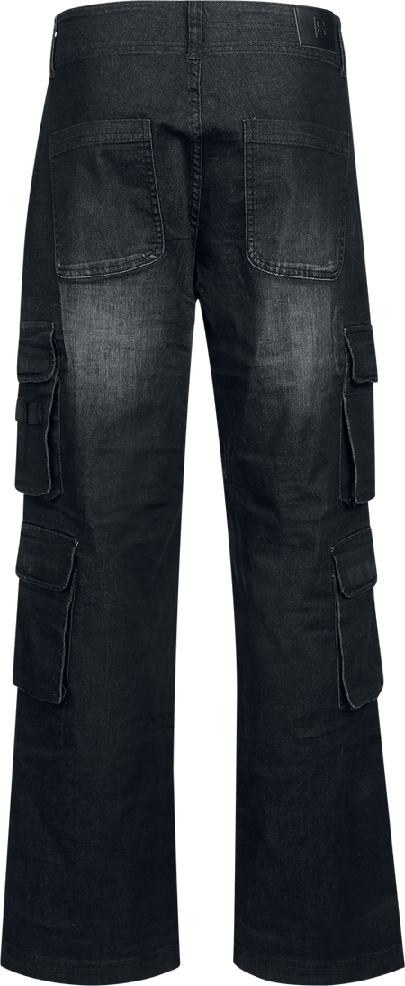 Pantalon Cargo  de Brandit - Denim - Pantalon Cargo - W32L34 à W34L34 - pour Homme - noir - Brandit - View 2