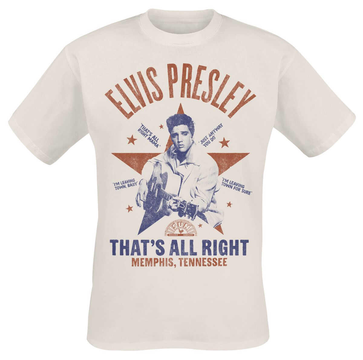T-Shirt Manches courtes  de Elvis Presley - That's All Right - S à 3XL - pour Homme - naturel - Elvis Presley