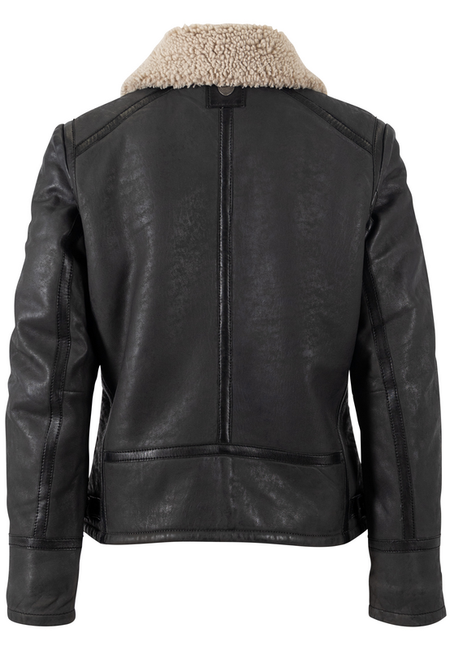 Veste en cuir  de Mauritius - MWIske - S à XL - pour Femme - noir - Mauritius - View 2