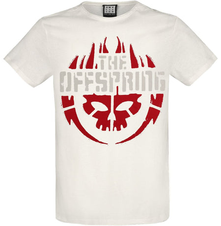 T-Shirt Manches courtes  de The Offspring - Amplified Collection - Skull Logo - S à XXL - pour Homme - blanc cassé - The Offspring