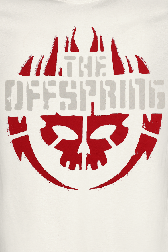 T-Shirt Manches courtes  de The Offspring - Amplified Collection - Skull Logo - S à XXL - pour Homme - blanc cassé - The Offspring - View 2