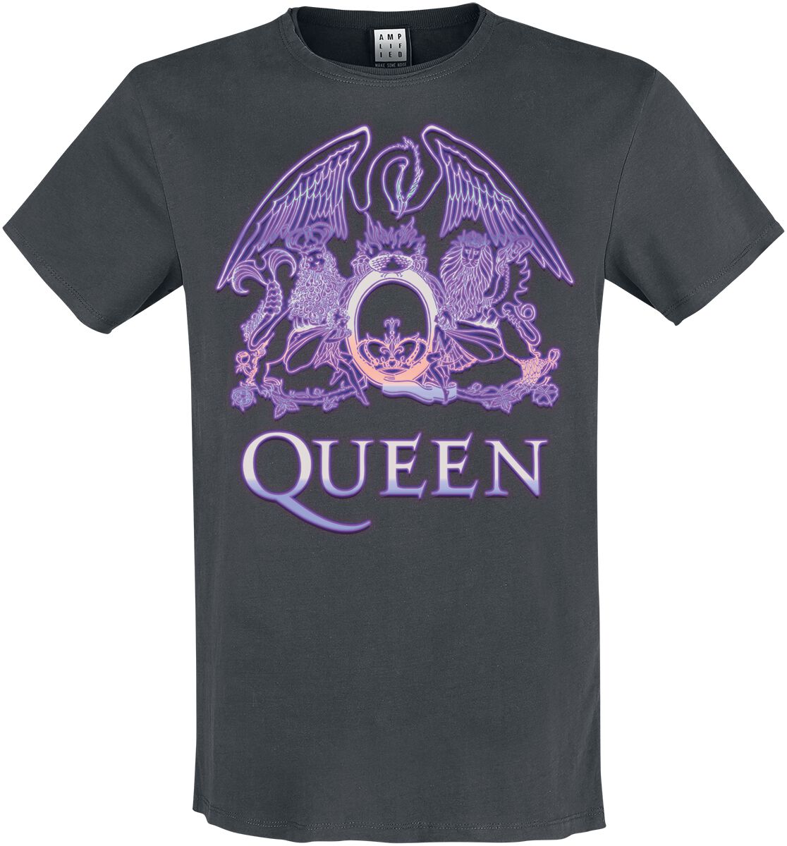 T-Shirt Manches courtes  de Queen - Amplified Collection - Neon Sign - S à 3XL - pour Homme - anthracite - Queen