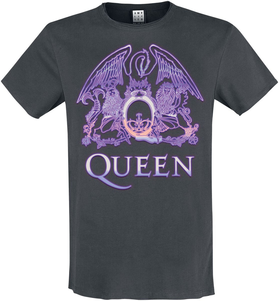 T-Shirt Manches courtes  de Queen - Amplified Collection - Neon Sign - S à 3XL - pour Homme - anthracite - Queen