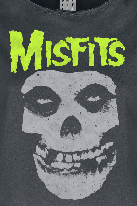 T-Shirt Manches courtes  de Misfits - Amplified Collection - Neon Skull - XS à XL - pour Femme - anthracite - Misfits - View 2
