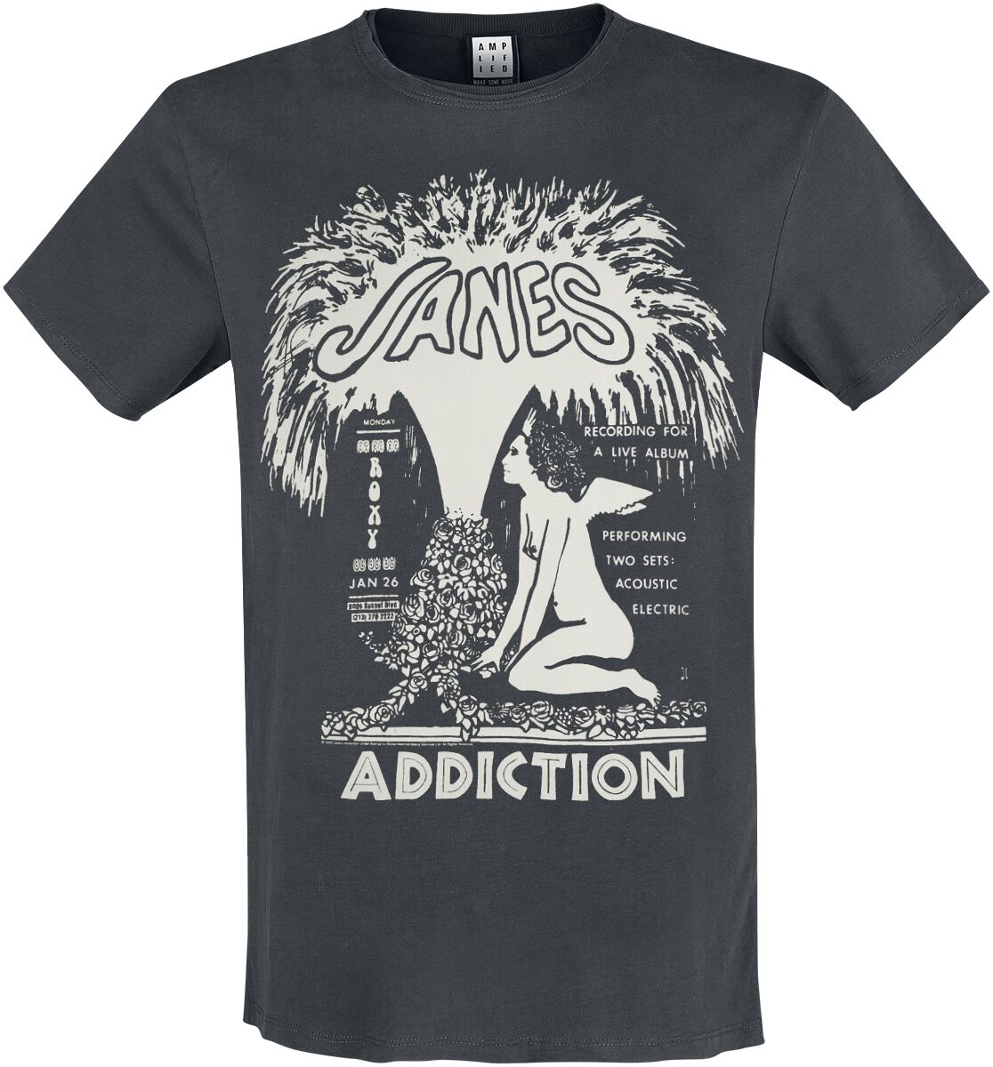 T-Shirt Manches courtes  de Janes Addiction - Amplified Collection - Angel Fountain - S à XXL - pour Homme - anthracite - Janes Addiction