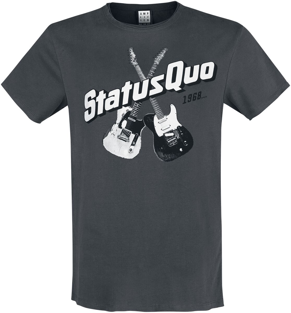 T-Shirt Manches courtes  de Status Quo - Amplified Collection - Timeless Badge - S à XXL - pour Homme - anthracite - Status Quo