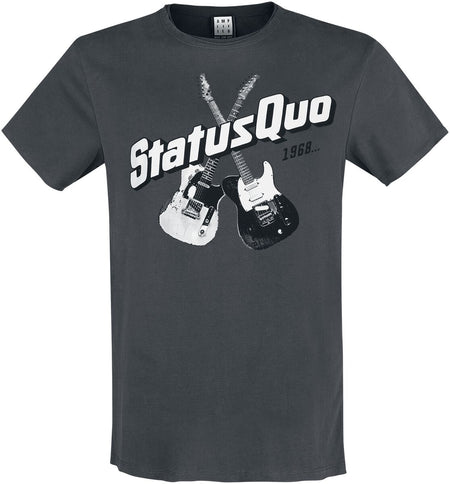 T-Shirt Manches courtes  de Status Quo - Amplified Collection - Timeless Badge - S à XXL - pour Homme - anthracite - Status Quo