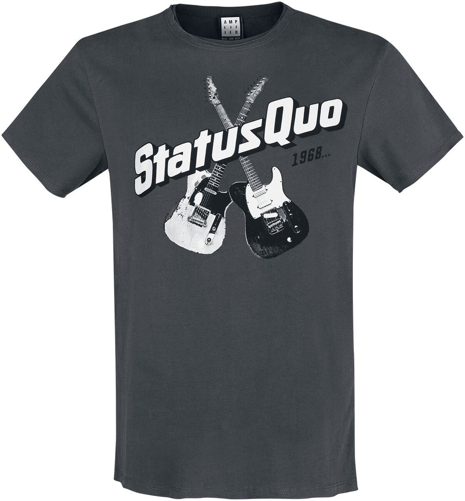 T-Shirt Manches courtes  de Status Quo - Amplified Collection - Timeless Badge - S à XXL - pour Homme - anthracite - Status Quo