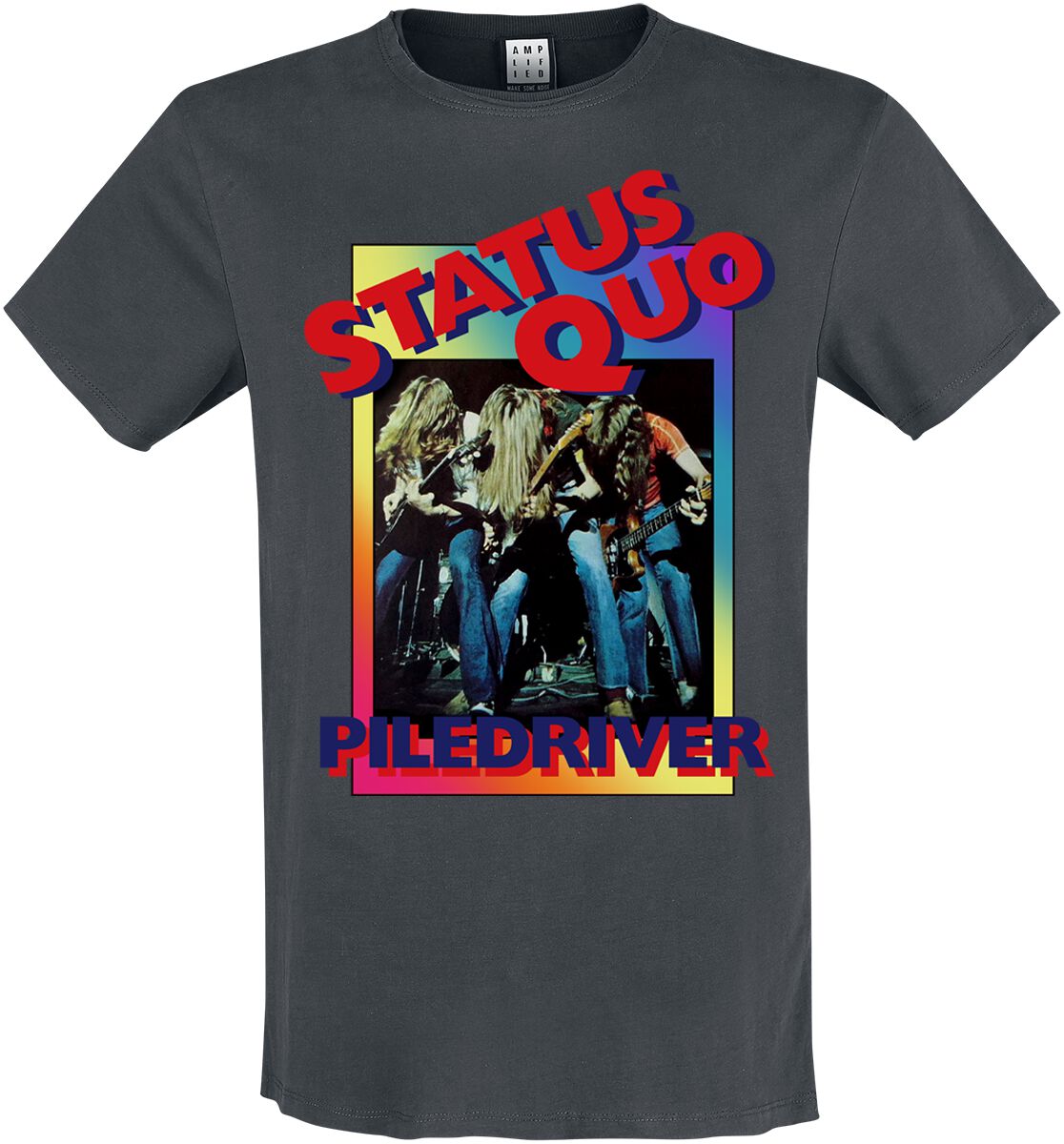 T-Shirt Manches courtes  de Status Quo - Amplified Collection - Piledriver - S à XXL - pour Homme - anthracite - Status Quo