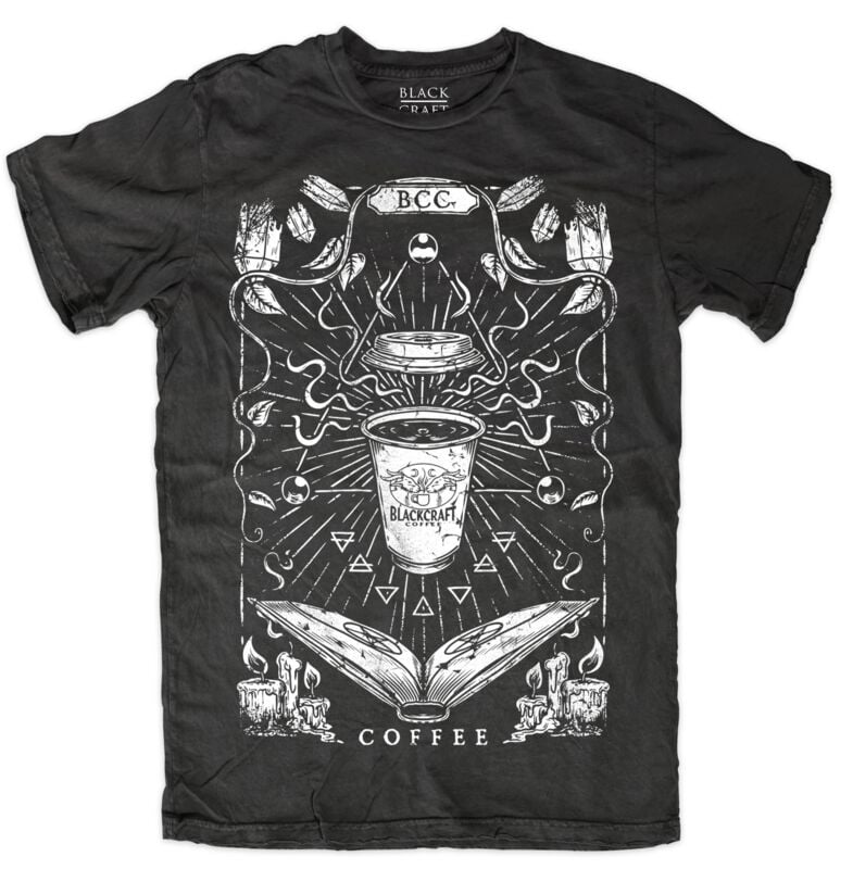 T-Shirt Manches courtes Gothic de Blackcraft Cult - Café Tarot - T-Shirt Homme - XL à XXL - pour Homme - noir - Blackcraft Cult