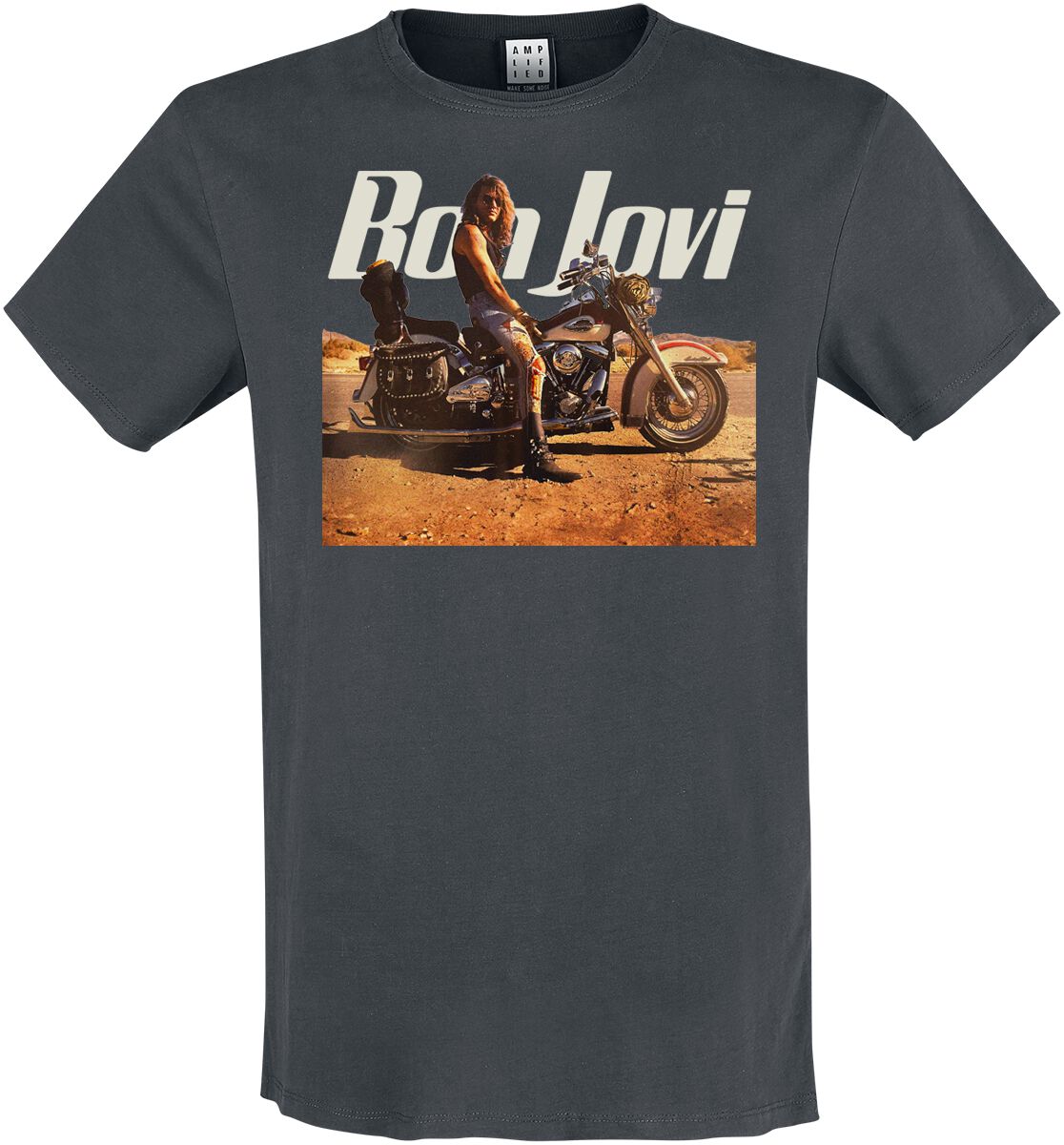 T-Shirt Manches courtes  de Bon Jovi - Amplified Collection - Wanted Dead Or Alive - S à XXL - pour Homme - anthracite - Bon Jovi
