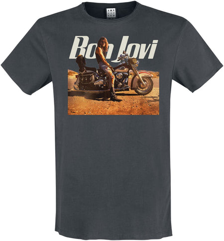T-Shirt Manches courtes  de Bon Jovi - Amplified Collection - Wanted Dead Or Alive - S à XXL - pour Homme - anthracite - Bon Jovi