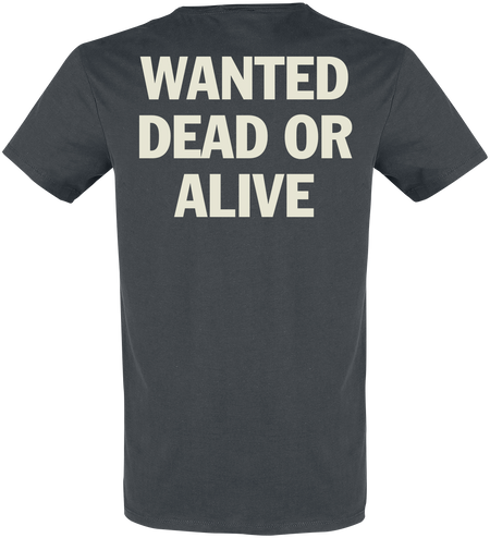 T-Shirt Manches courtes  de Bon Jovi - Amplified Collection - Wanted Dead Or Alive - S à XXL - pour Homme - anthracite - Bon Jovi - View 2
