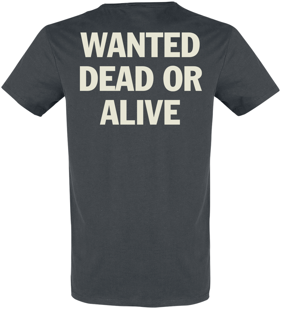 T-Shirt Manches courtes  de Bon Jovi - Amplified Collection - Wanted Dead Or Alive - S à XXL - pour Homme - anthracite - Bon Jovi - View 2
