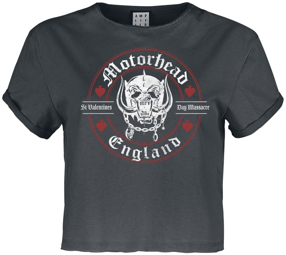 T-Shirt Manches courtes  de Motörhead - Amplified Collection - St. Valentines Day Massacre - S à XL - pour Femme - anthracite - Motörhead
