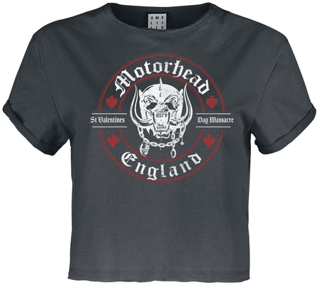 T-Shirt Manches courtes  de Motörhead - Amplified Collection - St. Valentines Day Massacre - S à XL - pour Femme - anthracite - Motörhead