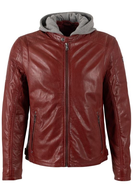 Veste en cuir  de Mauritius - MMRylo - M à XXL - pour Homme - rouge - Mauritius