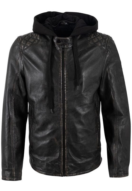 Veste en cuir  de Mauritius - MMHayato 2 Slimfit - S à 3XL - pour Homme - noir - Mauritius