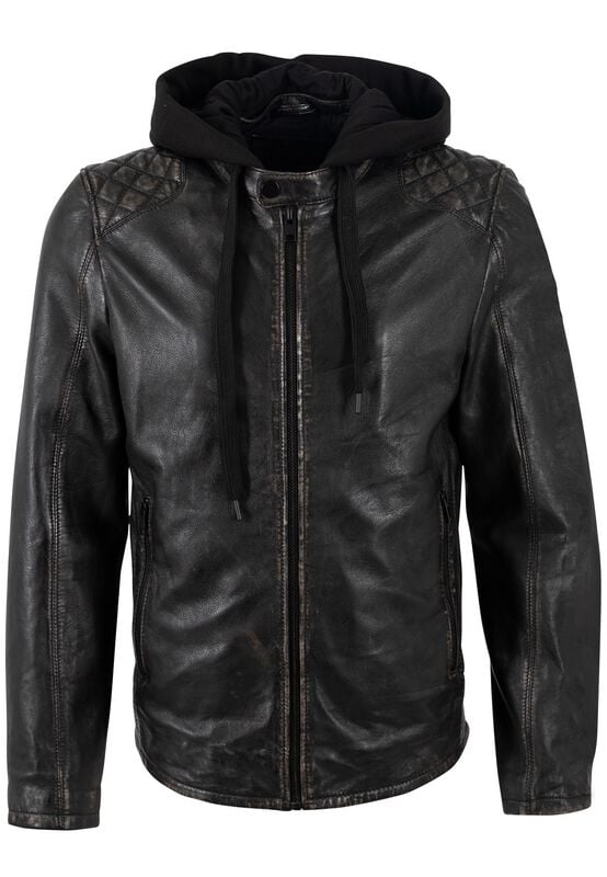 Veste en cuir  de Mauritius - MMHayato 2 Slimfit - S à 3XL - pour Homme - noir - Mauritius