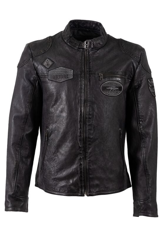 Veste en cuir  de Mauritius - MMKendrik - S à 3XL - pour Homme - noir - Mauritius