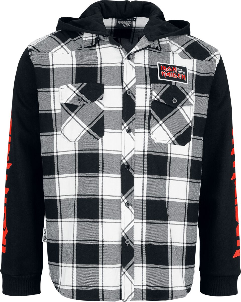 Chemise manches longues  de Iron Maiden - EMP Signature Collection - M à 3XL - pour Homme - noir/blanc - Iron Maiden