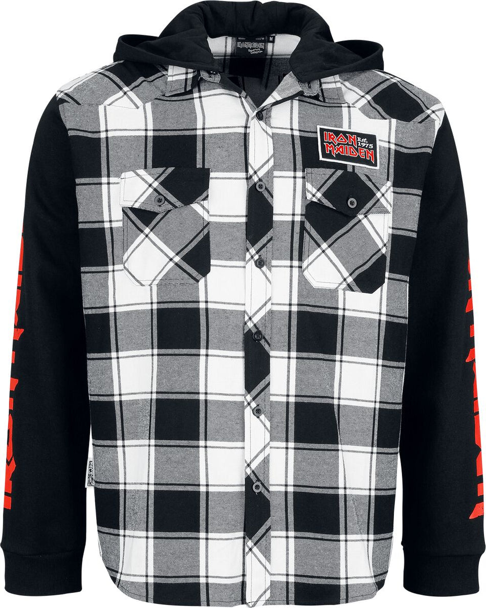 Chemise manches longues  de Iron Maiden - EMP Signature Collection - M à 3XL - pour Homme - noir/blanc - Iron Maiden