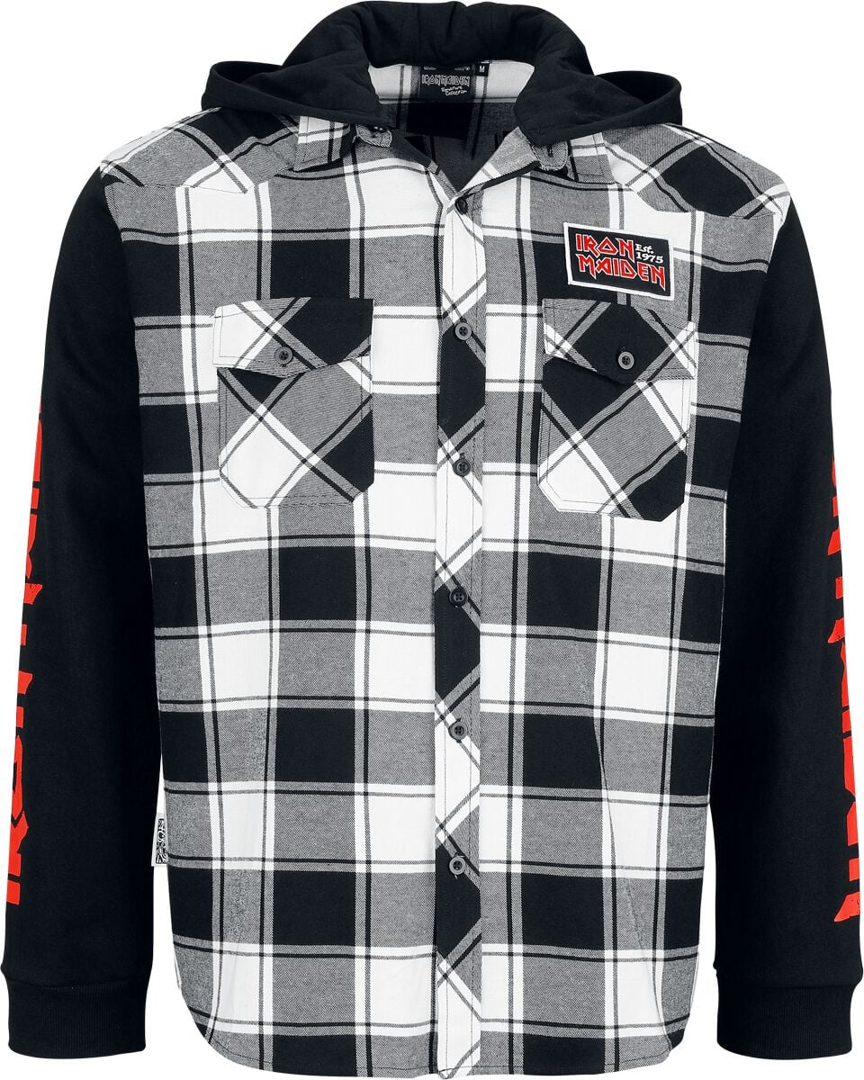 Chemise manches longues  de Iron Maiden - EMP Signature Collection - M - pour Homme - noir/blanc - Iron Maiden
