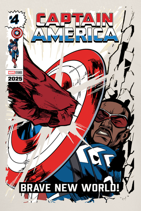 T-Shirt Manches courtes  de Captain America - Brave New World - Impact - S à XXL - pour Homme - naturel - Captain America - View 2