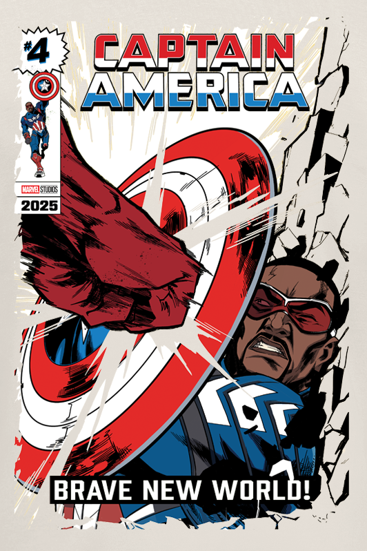 T-Shirt Manches courtes  de Captain America - Brave New World - Impact - S à XXL - pour Homme - naturel - Captain America - View 2