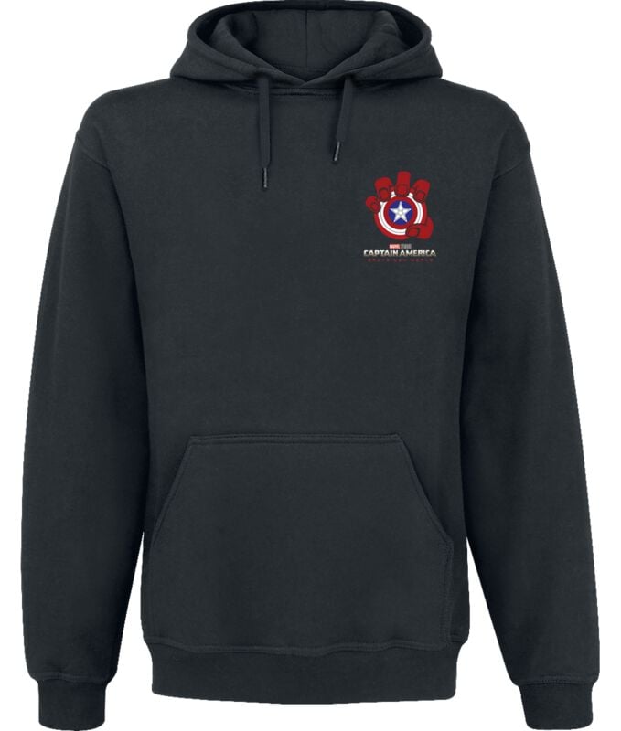 Sweat-shirt  de Captain America Brave new World - Chrushed Shield - S à XL - pour Homme - noir - Captain America Brave new World