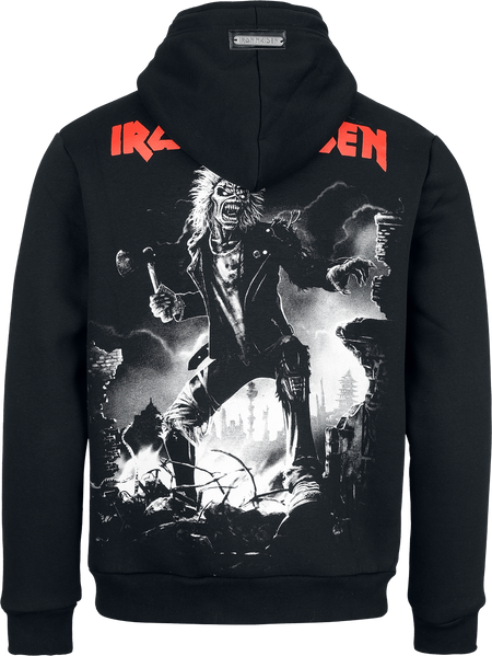 Sweat-shirt à capuche  de Iron Maiden - EMP Signature Collection - M à 3XL - pour Homme - noir/gris - Iron Maiden - View 2