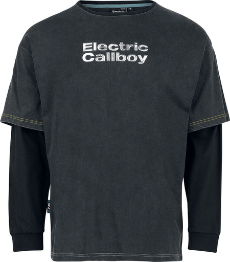 T-shirt manches longues  de Electric Callboy - EMP Signature Collection - S à 3XL - pour Homme - gris foncé/noir - Electric Callboy