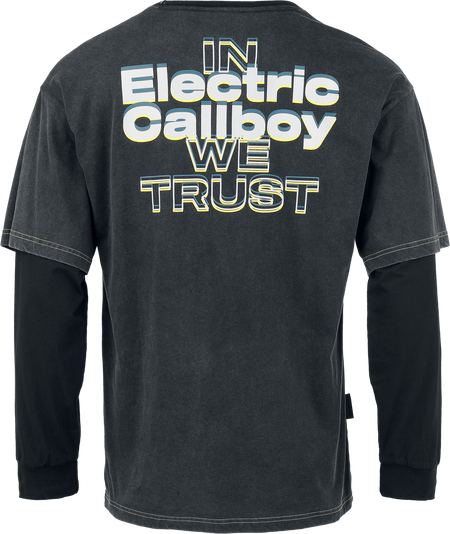 T-shirt manches longues  de Electric Callboy - EMP Signature Collection - S à 3XL - pour Homme - gris foncé/noir - Electric Callboy - View 2