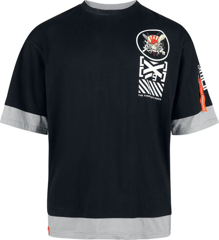 T-Shirt Manches courtes  de Five Finger Death Punch - EMP Signature Collection - Oversize - S à 3XL - pour Homme - noir/gris - Five Finger Death Punch