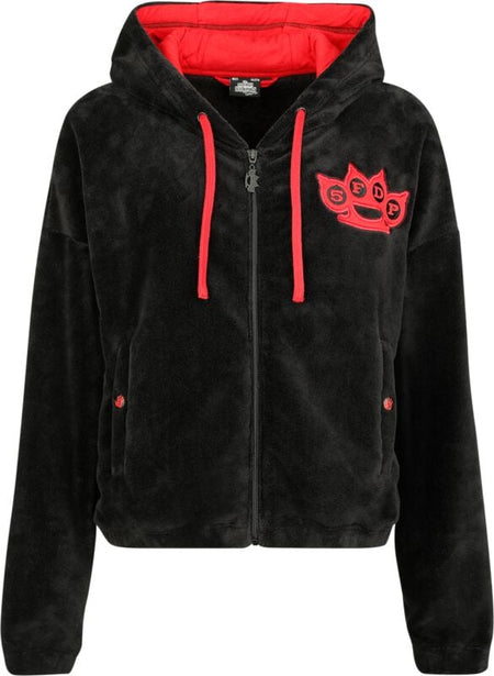 Sweat-shirt zippé à capuche  de Five Finger Death Punch - EMP Signature Collection - S à XXL - pour Femme - noir/rouge - Five Finger Death Punch