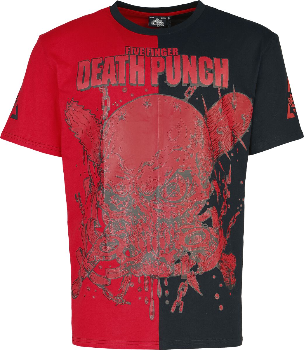 T-Shirt Manches courtes  de Five Finger Death Punch - EMP Signature Collection - M à 3XL - pour Homme - rouge/noir - Five Finger Death Punch