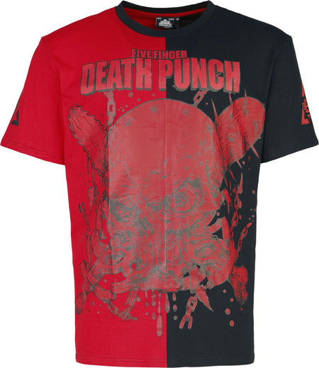 T-Shirt Manches courtes  de Five Finger Death Punch - EMP Signature Collection - M à 3XL - pour Homme - rouge/noir - Five Finger Death Punch