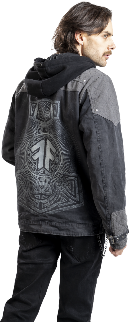 Manteau d'hiver  de Amon Amarth - EMP Signature Collection - M à 3XL - pour Homme - noir/gris - Amon Amarth - View 2