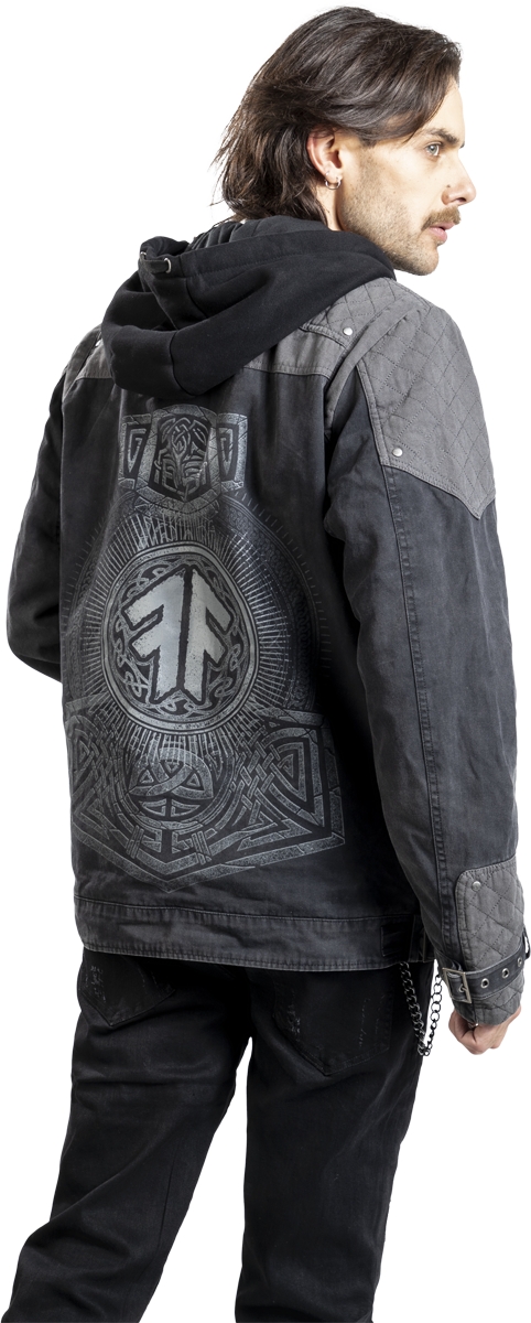 Manteau d'hiver  de Amon Amarth - EMP Signature Collection - M à 3XL - pour Homme - noir/gris - Amon Amarth - View 2