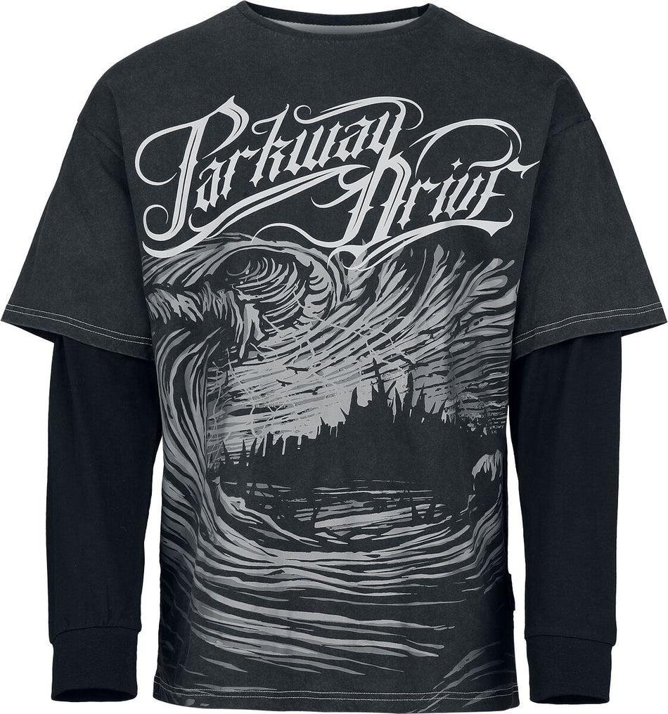 T-shirt manches longues  de Parkway Drive - EMP Signature Collection - S à 3XL - pour Homme - gris foncé/noir - Parkway Drive