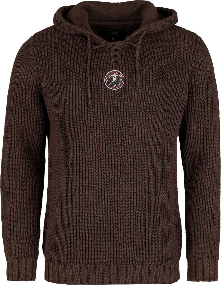 Pull tricoté  de Black Premium by EMP - Sweat Marron avec Cordon - M à XXL - pour Homme - marron - Black Premium by EMP
