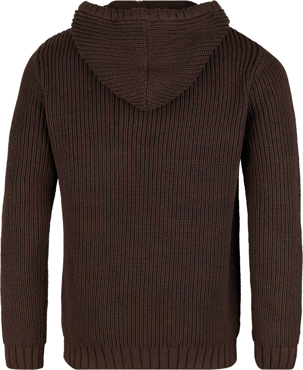 Pull tricoté  de Black Premium by EMP - Sweat Marron avec Cordon - S à XXL - pour Homme - marron - Black Premium by EMP - View 2