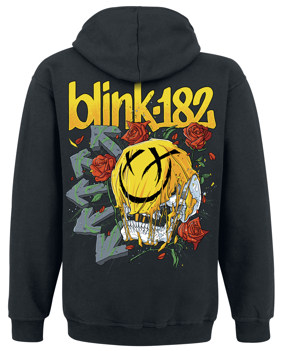 Sweat-shirt à capuche  de Blink-182 - Skull Smile - S à XXL - pour Homme - noir - Blink-182 - View 2