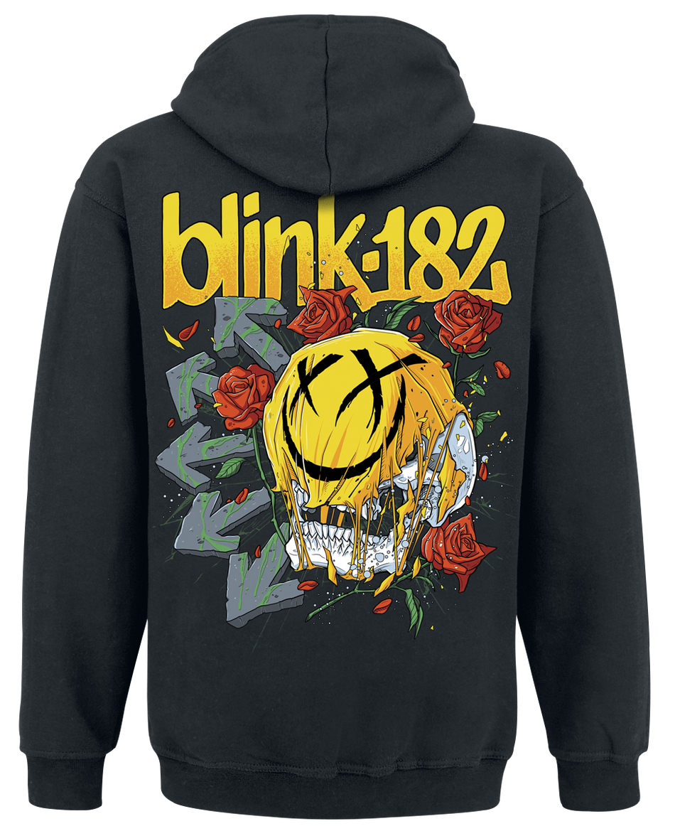 Sweat-shirt à capuche  de Blink-182 - Skull Smile - S à 3XL - pour Homme - noir - Blink-182 - View 2