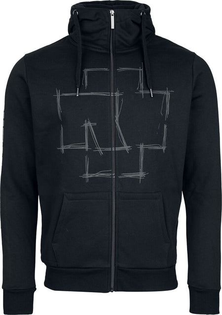 Sweat-shirt zippé à capuche  de Rammstein - Im Namen des Herren - S à 3XL - pour Homme - noir - Rammstein