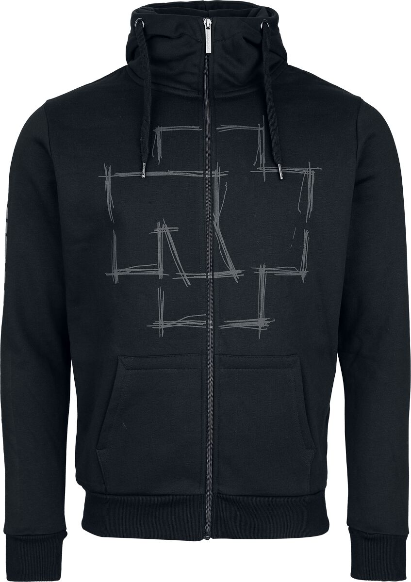 Sweat-shirt zippé à capuche  de Rammstein - Im Namen des Herren - S à 3XL - pour Homme - noir - Rammstein