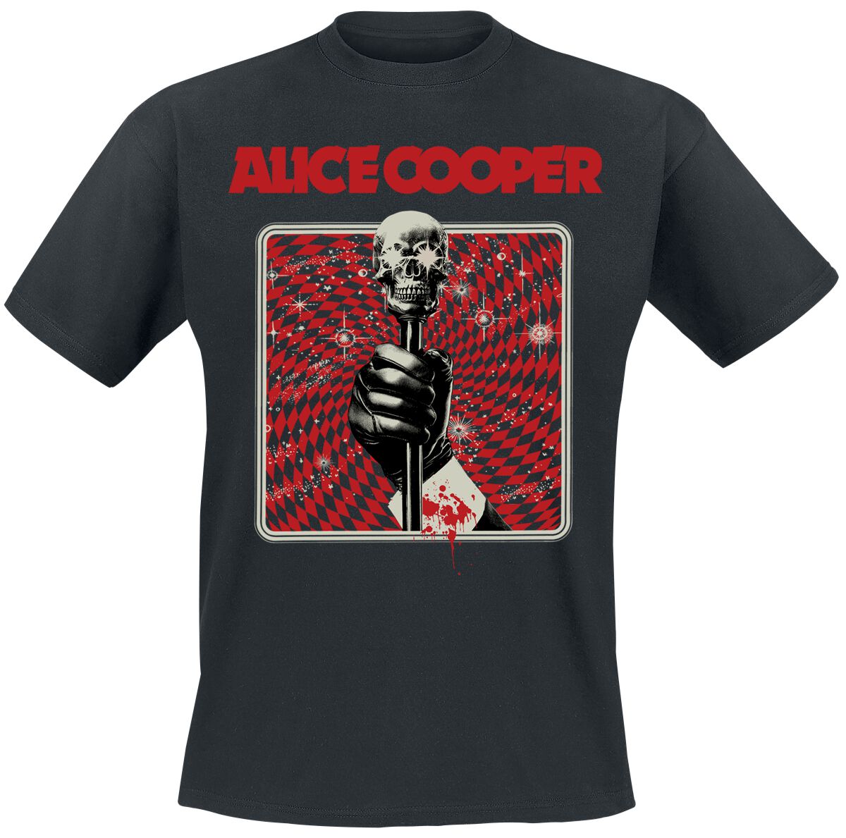 T-Shirt Manches courtes  de Alice Cooper - Skull Cane - M - pour Homme - noir - Alice Cooper