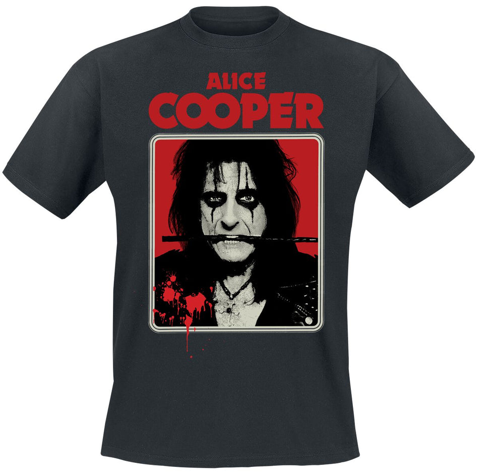 T-Shirt Manches courtes  de Alice Cooper - Bloody Portrait - S à L - pour Homme - noir - Alice Cooper