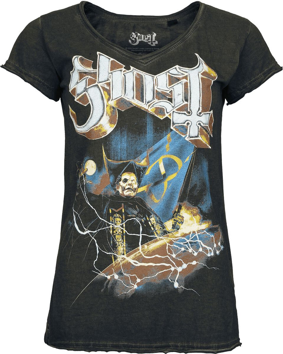 T-Shirt Manches courtes  de Ghost - Lightning - S à XXL - pour Femme - anthracite - Ghost