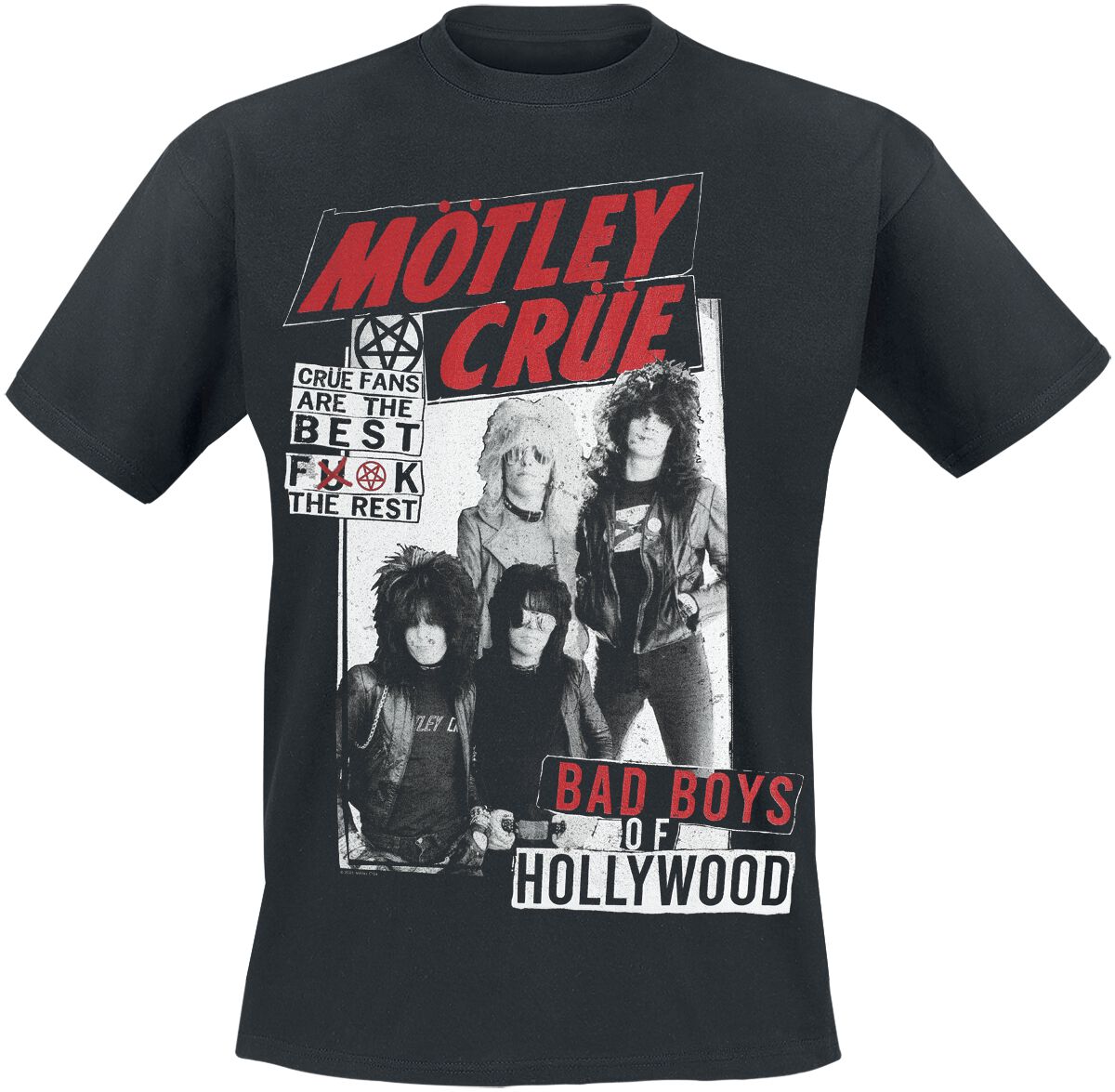 T-Shirt Manches courtes  de Mötley Crüe - Crue Fans - L à 4XL - pour Homme - noir - Mötley Crüe